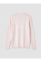 Pink Hair Braid Patterned Women's Knitwear Sweater - 7