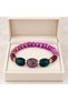 Purple Green Beaded Bracelet – Stylish Daily Accessory with Gold Detailing and Patterned Design - 3