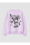 Lila Kuromi Printed Girls' Sweatshirt - 2
