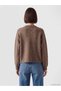 Brown Chinese Buttoned Women's Knitwear Cardigan - 4