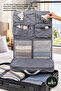 3-Piece Travel Bag – Space-Saving Organizer with Multiple Compartments, Foldable Strap, Compression Mechanism, Suitcase Organizer, Cabin-Compliant Travel Organizer