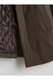 Khaki Standard Fit Shirt Collar Men's Coat - 7