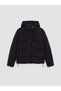 Black Hooded Women's Inflatable Coat - 6