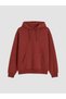 Burgundy Men's Thick Hoodie - 5