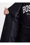 Black Double-Breasted Collared Belted Women's Cashmere Coat - 4