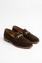 Denlar Round Toe Buckle Genuine Leather Women's Ballerinas Brown Suede - 2
