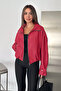 Women's Plaid Patterned Zippered Crop Jacket - 8