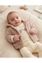 Baby Boy Winter Welsoft Hooded Cardigan 3-Piece Top and Bottom Set 0-3-6-9 Months