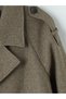 Brown Double-Breasted Collar Women's Cashmere Coat - 8