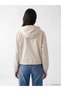 Beige Hooded Oversized Women's Raincoat - 5