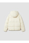 White Hooded Girl's Inflatable Coat - 4