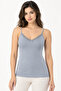 Women's 95% Cotton Lace Detailed Thin Strap Undershirt - Flexible Soft Daily Undergarment - 2