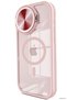 Zngzrmll Newface iPhone 15 Pro Case Telescope Lens Magsafe Silicone Cover (234348) - Pink