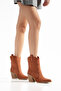 Women's Cowboy Boots with Western Stitching Detail, Pointed Toe, Thick Heel Boots - 4
