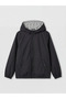 Black Hooded Women's Reversible Raincoat - 6