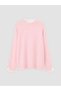 Pink Stand Collar Lace Detailed Women's Knitwear Sweater