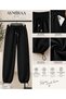 Women's Stone Detailed Sports 3 Thread Black Tracksuit Set - 4