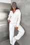 Women's Half Zipper Hooded 3 Thread Double Tracksuit Set - 2