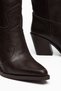 Women's Cowboy Boots - Pointed Toe Thick Heel - 5