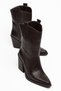 Women's Cowboy Boots - Pointed Toe Thick Heel - 3