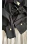 Black Shirt with Bow Detail - 2