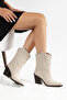 Women's Cowboy Boots Pointed Toe Thick Heel Western Boots - 2