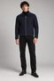 Men's Navy Blue, Classic Collar Zippered Lined Cashmere Jacket – Regular Fit Short Cut Winter Cashmere Jacket - 3