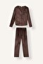 Regular Fit Long Sleeve 2-Piece Velour Set A3356Ax26Au