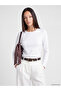 Two Mt Shop Quality Lcw Everyday White Combed Cotton Plain Tight & Slim Long Sleeve Women's Bodysuit