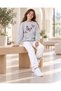 Girl's Butterfly Print Sweatshirt & Sweatpants 2-Piece Set - 2