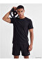 Black Crew Neck Men's Sports T-Shirt