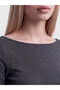Anthracite Boat Neck Women's Bodysuit - 4
