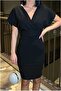 Double-Breasted Short Dress with Collar and Belted Sleeves - 2