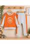 100% Cotton, Striped Detailed, Comfortable Fit, Snap Fasteners on the Shoulder, Baby Boy Double Pajama Set - 2