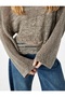 V-Neck Long Sleeve Lace-Like Knit Knitwear Sweater - 4