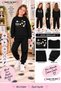 Winter Unisex Black Tracksuit, Black Sweat Top and Bottom Set - 2