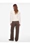 Pearl Beaded Knitted Shawl Collar Long Sleeve Ribbon Bow Knitwear Sweater - 4