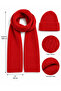 Women's Winter Knitted Beanie and Scarf Set - Set of 2 - 6