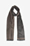 Men's Brown-Black Patterned Warm Scarf