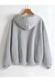 3 Thread Gray Natural Realm Paris Zippered Winter Cardigan - Printed Oversized Hooded Jacket - 2