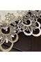 غطاء طاولة قهوة مطرز بيج مستطيل الشكل، غطاء واقي من الغبار، مفرش طاولة مستطيل من الدانتيل للخزانة - 2