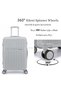 4 Pcs PP Luggage Set 14/20/24/28 Inch with Cosmetic Case, TSA Lock Hard Shell Suitcases & 360° Spinner Wheels, Lightweight Travel Luggage for Women and Men - 6