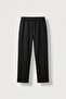 Men's Regular Fit Elastic Waist Lace-Up Sweatpants Black