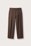 Men's Draped Balloon Cut Pleated Fabric Trousers Brown