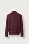 Men's Relax Fit Stand Collar Zippered Hair Knit Knitwear Cardigan Burgundy - 2