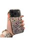 iPhone 17 Pro Max Compatible French Style Purple Tone Wild Flower Phone Case Shockproof