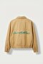 Men's Boxy Fit Embroidered Canvas Jacket Mustard Yellow - 2