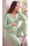 Likapa Front Buttoned Maternity Long Sleeve Pajama Set - 3