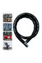 1 Piece Motorbike Lock – 22 mm Spiral Steel Body 100 cm Pvc Coated Portable Lock Tube Key Scooter and Bicycle Lock - 2