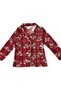 Boys' Compatible Bear Pattern Cotton Suede Fabric Shirt Collar Long Sleeve Pajama Set - 5